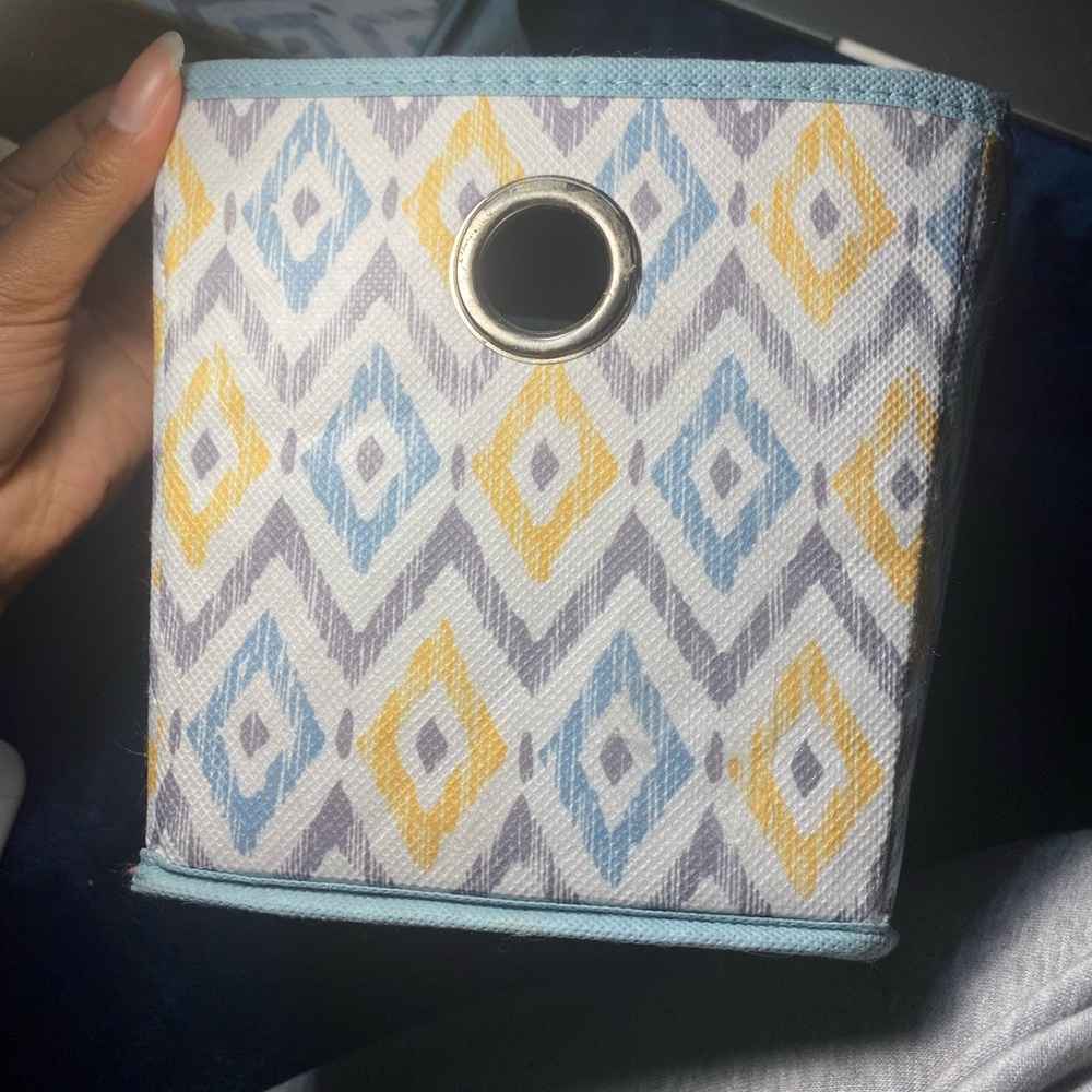 Geometric Patterned Storage Bin